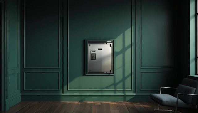 Выполнение ремонта и открытие любого безопасного замка lucid-origin_Ultra-realistic_interior_of_a_modern_room_with_deep_matte_green_walls_and_elegan-0
