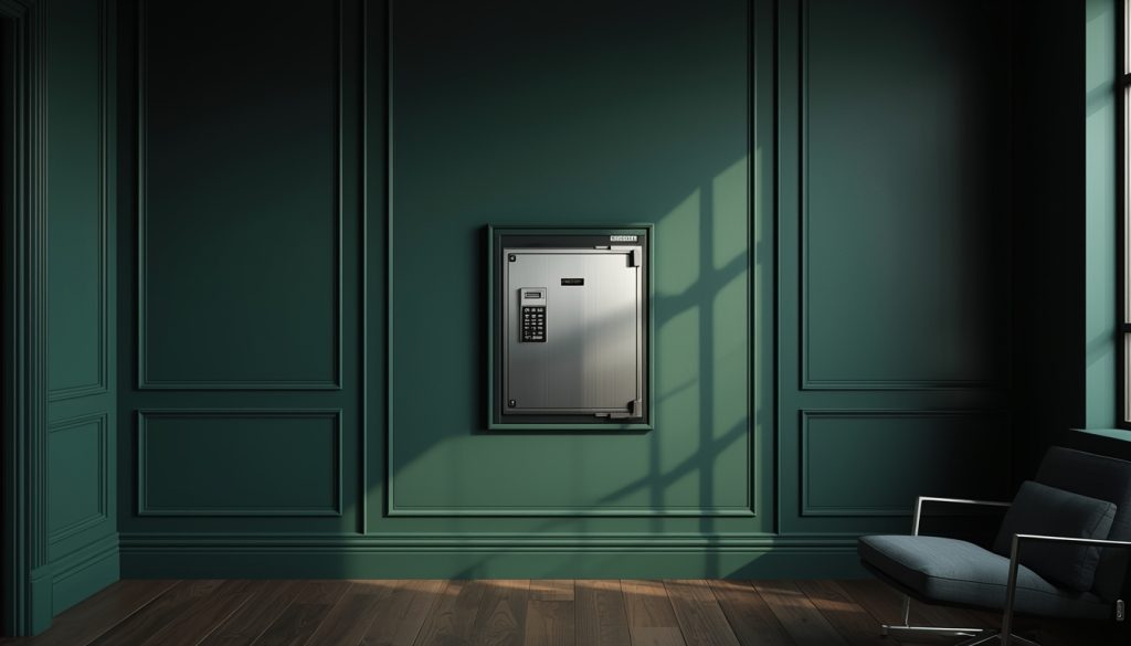 Выполнение ремонта и открытие любого безопасного замка lucid-origin_Ultra-realistic_interior_of_a_modern_room_with_deep_matte_green_walls_and_elegan-0